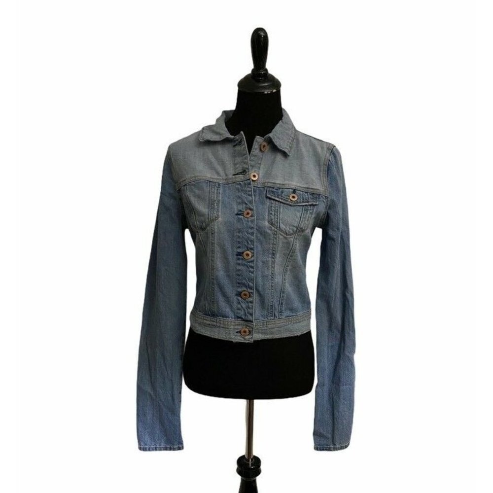 American‎ Rag Cie Womens Jean Jacket Blue Waist Len